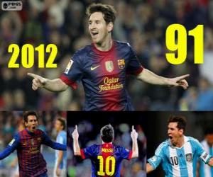 Puzzle Messi ολοκληρωθεί το 2012 με τους στόχους της 91